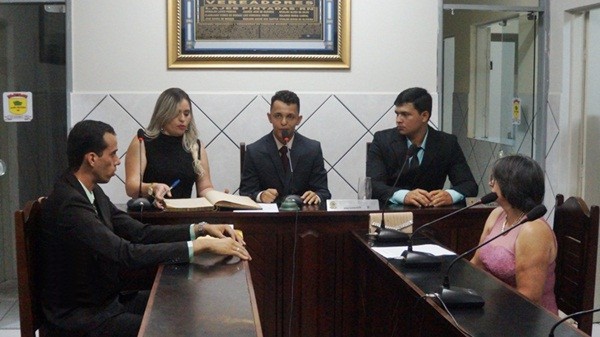 Vereadores em Sessão, na Câmara Municipal